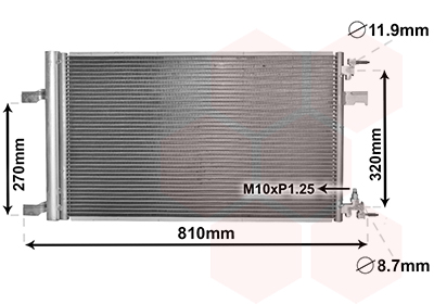 Airco condensor Van Wezel 37005499