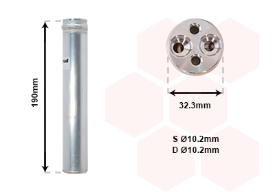 Airco droger/filter Van Wezel 3700D343