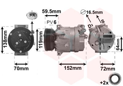 Airco compressor Van Wezel 3700K279