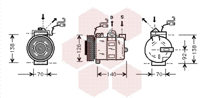 Airco compressor Van Wezel 3700K327