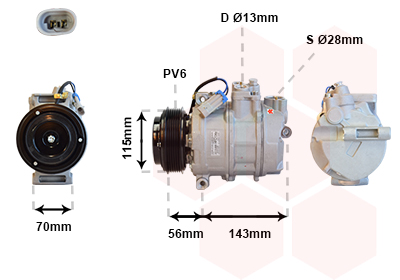 Airco compressor Van Wezel 3700K357