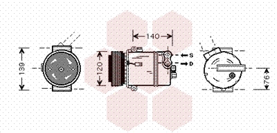 Airco compressor Van Wezel 3700K409