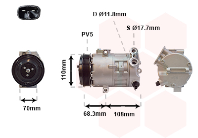 Airco compressor Van Wezel 3700K418