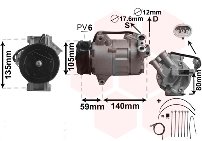 Airco compressor Van Wezel 3700K437