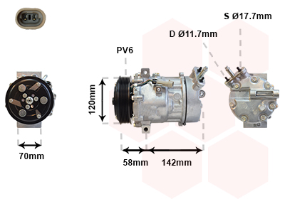 Airco compressor Van Wezel 3700K448