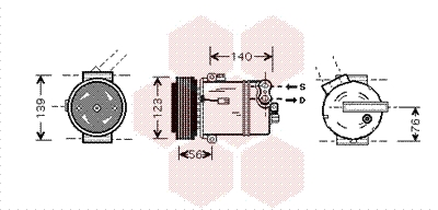 Airco compressor Van Wezel 3700K463