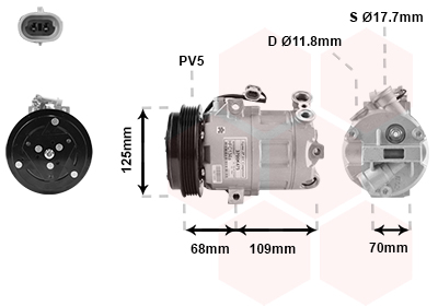 Airco compressor Van Wezel 3700K475