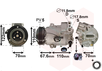 Airco compressor Van Wezel 3700K606