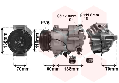 Airco compressor Van Wezel 3700K607