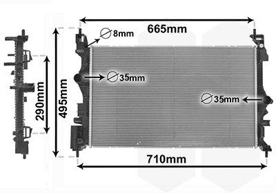 Radiateur Van Wezel 37012701