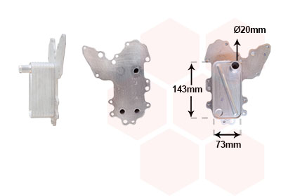 Oliekoeler motorolie Van Wezel 37013709