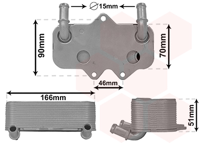 Oliekoeler motorolie Van Wezel 37013710