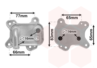 Oliekoeler motorolie Van Wezel 37013715