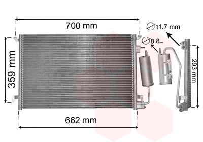 Airco condensor Van Wezel 37015397