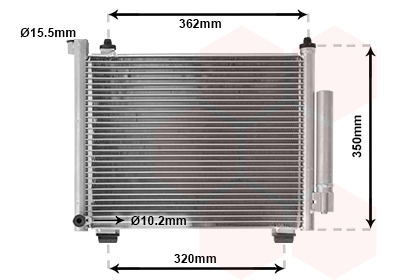 Airco condensor Van Wezel 37015402