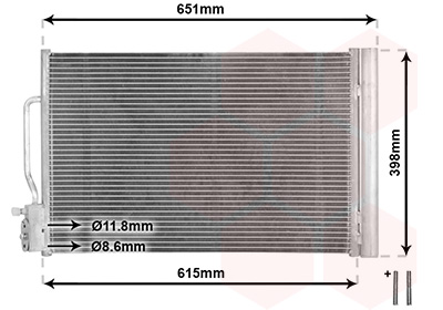 Airco condensor Van Wezel 37015703