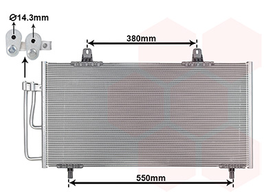 Condensor, airconditioning Van Wezel 37015711