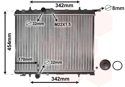 Radiateur Van Wezel 40002189