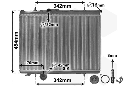 Radiateur Van Wezel 40002210