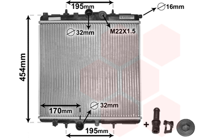 Radiateur Van Wezel 40002243