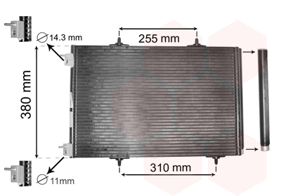 Airco condensor Van Wezel 40005291