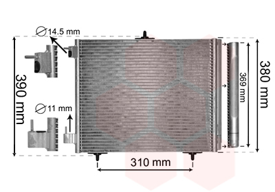 Airco condensor Van Wezel 40005295