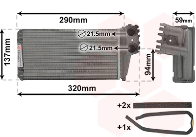 Kachelradiateur Van Wezel 40006227