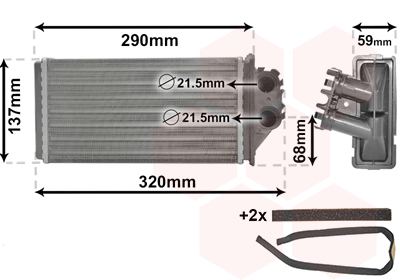 Kachelradiateur Van Wezel 40006228