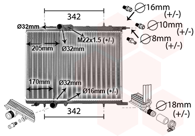 Radiateur Van Wezel 40012300