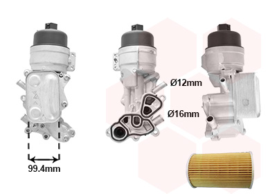 Oliekoeler, motorolie Van Wezel 40013702