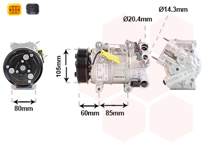 Airco compressor Van Wezel 4001K701