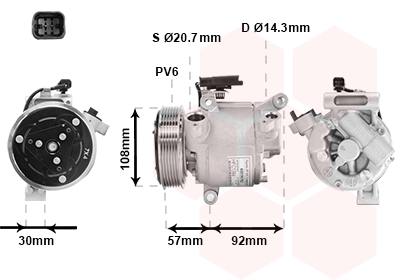 Airco compressor Van Wezel 4001K702