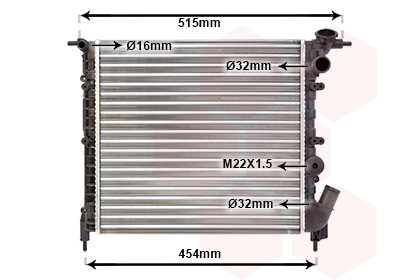 Radiateur Van Wezel 43002041