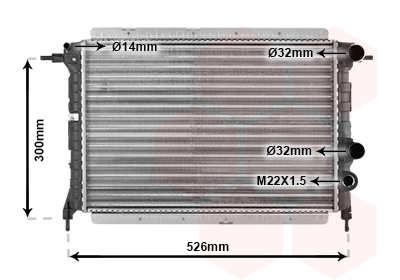 Radiateur Van Wezel 43002065