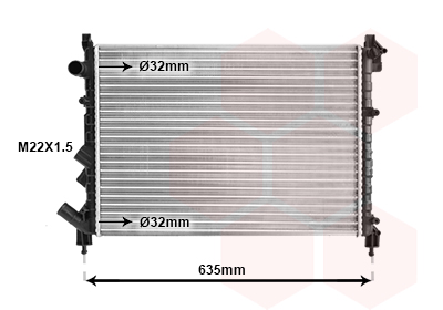 Radiateur Van Wezel 43002164