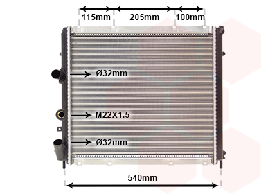 Radiateur Van Wezel 43002215