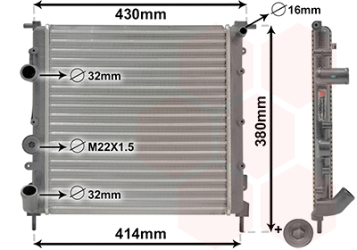 Radiateur Van Wezel 43002261