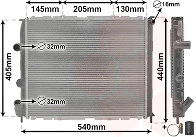 Radiateur Van Wezel 43002268