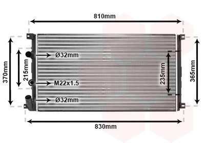 Radiateur Van Wezel 43002276