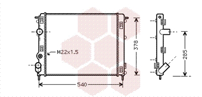 Radiateur Van Wezel 43002302