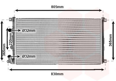 Radiateur Van Wezel 43002322