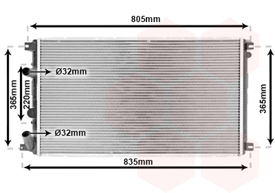 Radiateur Van Wezel 43002361