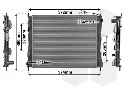 Radiateur Van Wezel 43002374