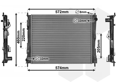 Radiateur Van Wezel 43002375