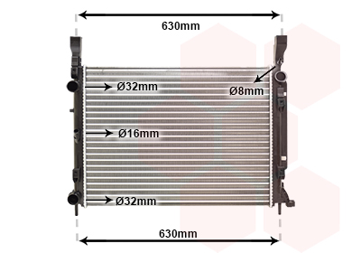 Radiateur Van Wezel 43002469