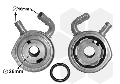 Oliekoeler motorolie Van Wezel 43003611