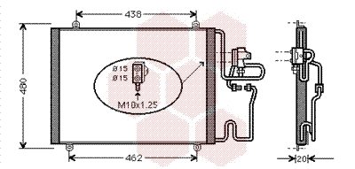 Airco condensor Van Wezel 43005204