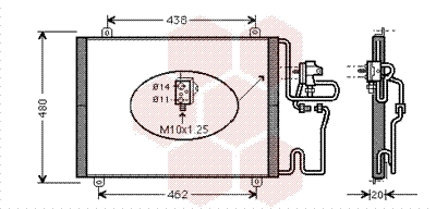 Airco condensor Van Wezel 43005246