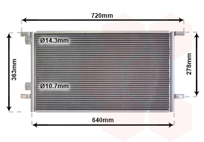 Airco condensor Van Wezel 43005253