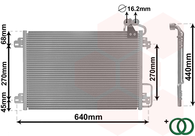 Airco condensor Van Wezel 43005273